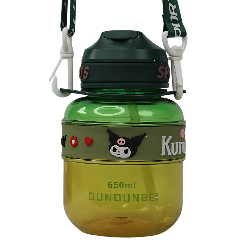 قمقمه کودک فانتزی نی‌دار مدل آبرنگی گنجایش 650ML — تصویر ۶