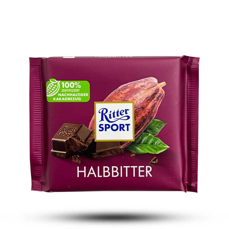 شکلات نیمه تلخ ریتر اسپرت مدل Halbbitter وزن 100 گرم