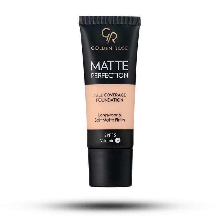 کرم پودر فول کاور و مات گلدن رز spf15 مدل Matte Perfection حجم 35 میل