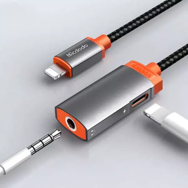 مبدل لایتنینگ به لایتنینگ و AUX مک دودو مدل CA-6710 — تصویر ۳
