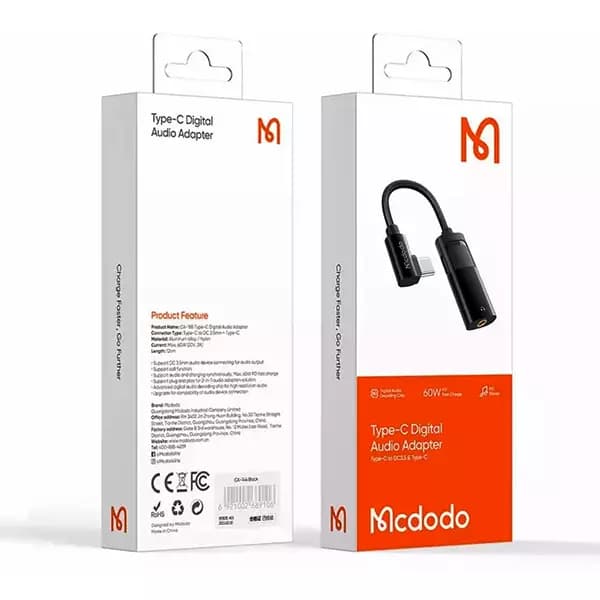 مبدل USB-C به جک 3.5 میلیمتری و USB-C مک دودو مدل CA-1880 — تصویر ۶