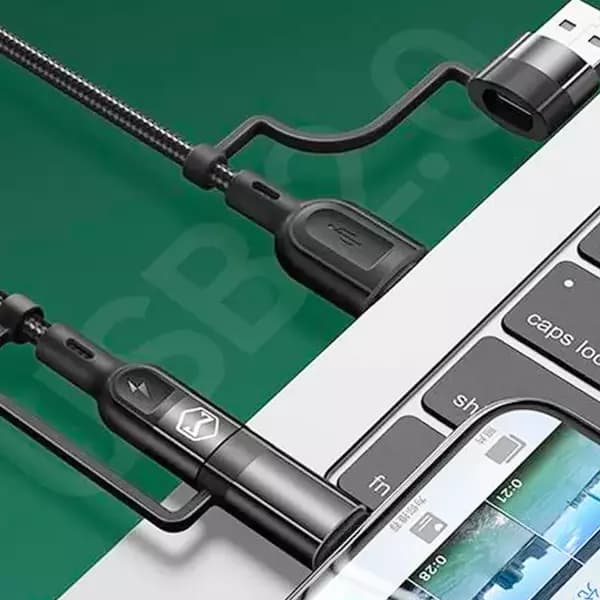 کابل ۴ سر لایتنینگ و تایپ سی مک دودو مدل CA-8070 طول 1.2 متر — تصویر ۶