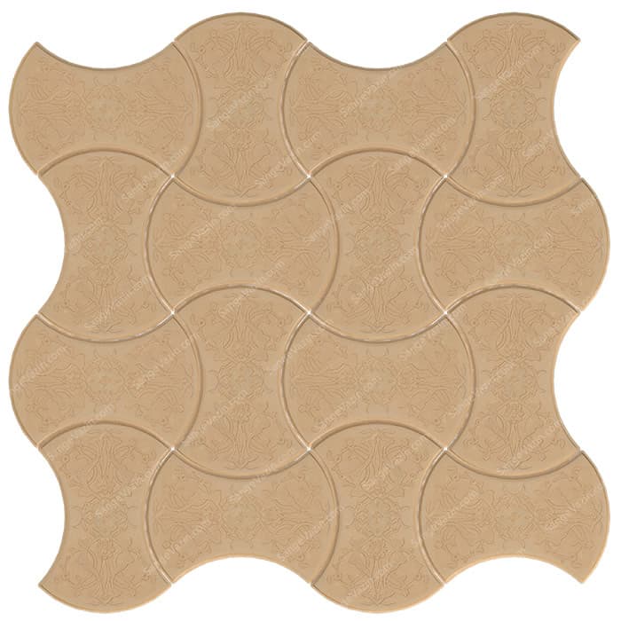 کفپوش بتنی طرح تبری گلدار