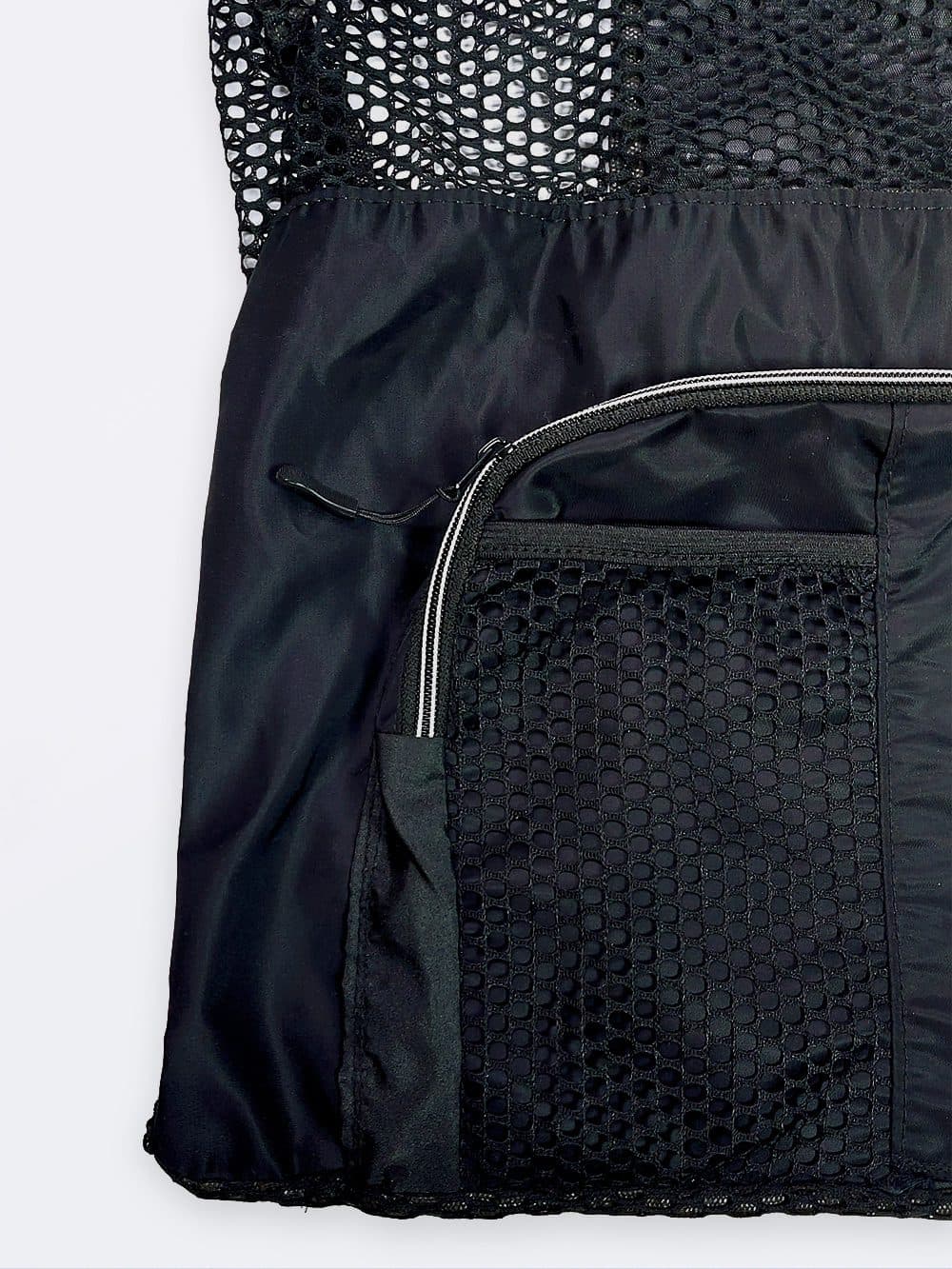 مش بگ ( mesh bag ) { کیف حرفه ای شنا } مشکی رنگ مناسب استخر ، دریا و ساحل برند مدویو ( MAD WAVE ) — تصویر ۵
