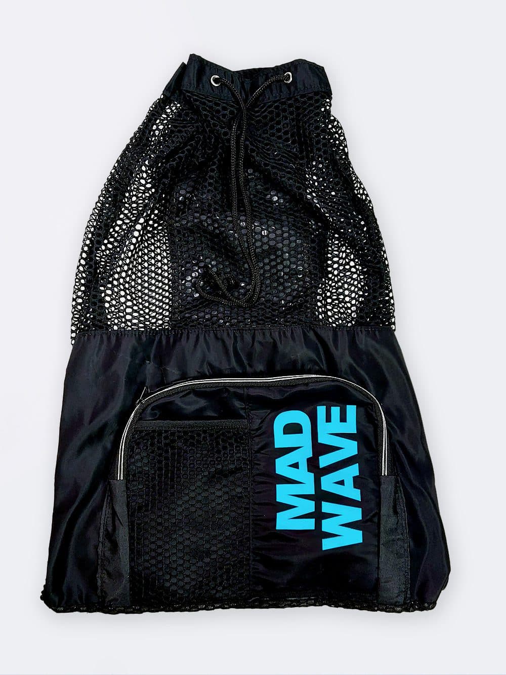 مش بگ ( mesh bag ) { کیف حرفه ای شنا } مشکی رنگ مناسب استخر ، دریا و ساحل برند مدویو ( MAD WAVE )