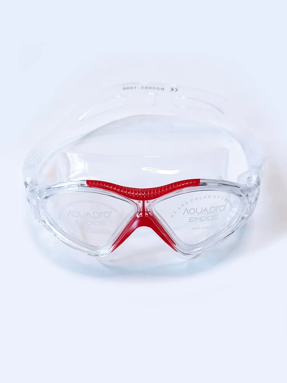عینک فرم بزرگ استخر شنا زنانه و مردانه آکواپرو ( Aquapro ) مدل X5 با کیفیت اعلا سیلیکونی ضد بخار قرمز رنگ — تصویر ۲