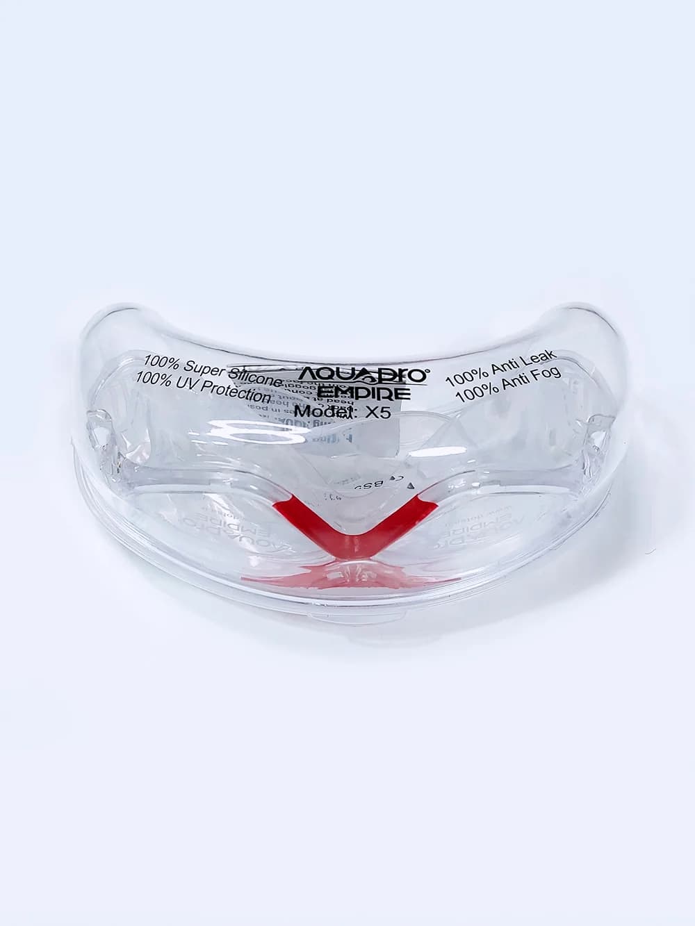 عینک فرم بزرگ استخر شنا زنانه و مردانه آکواپرو ( Aquapro ) مدل X5 با کیفیت اعلا سیلیکونی ضد بخار قرمز رنگ — تصویر ۸