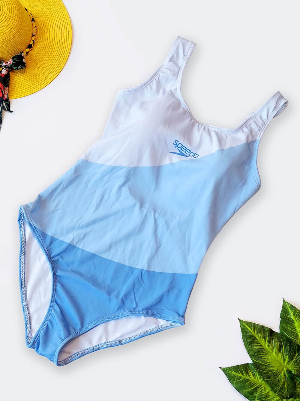 مایو زنانه برای استخر در مدل اسلیپ بند پشت قهرمانی آبی رنگ اسپیدو ( Speedo ) کاپدار