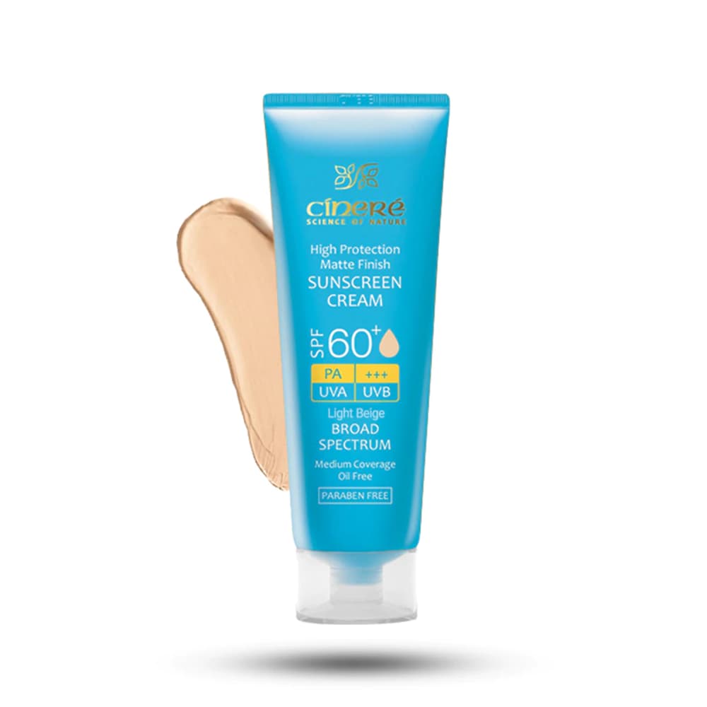 کرم ضدآفتاب رنگی +SPF60 سینره مخصوص پوست رنگ Light beige حجم 50 میل