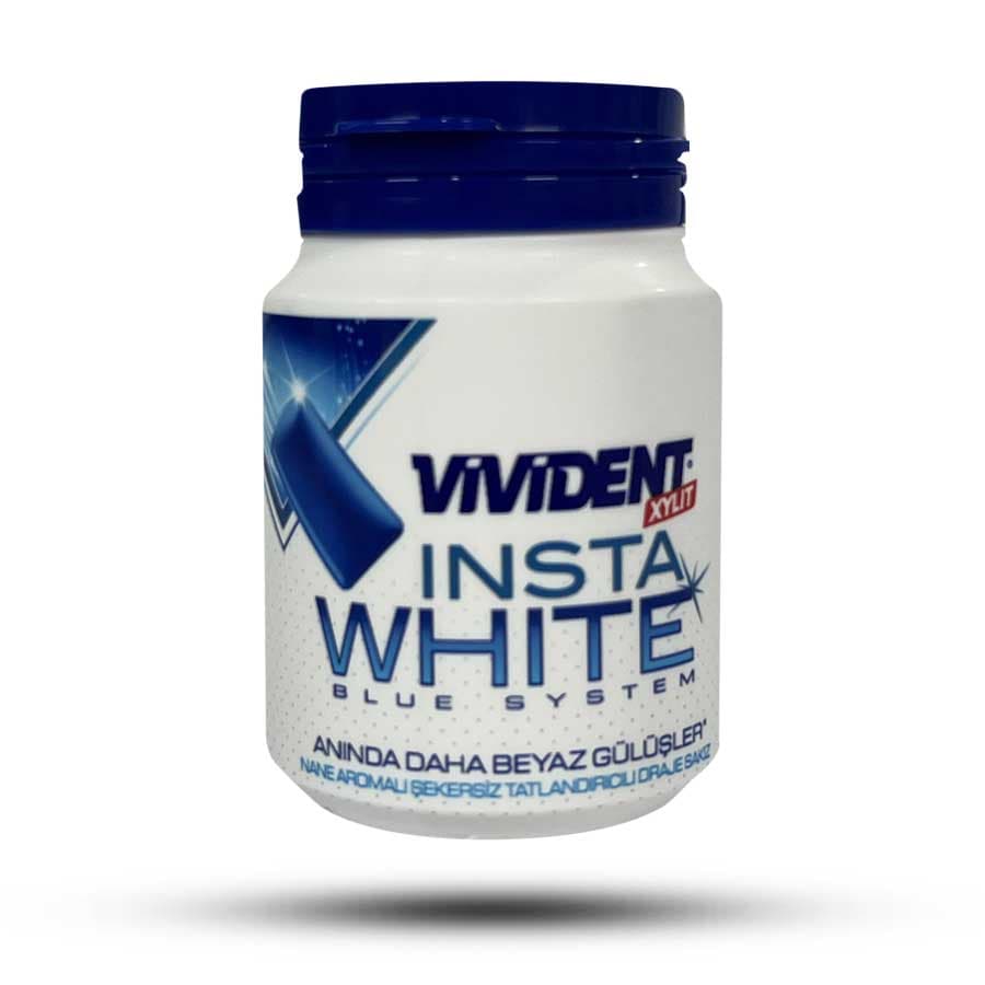 آدامس بدون قند ویویدنت مدل insta white سفید کننده دندان