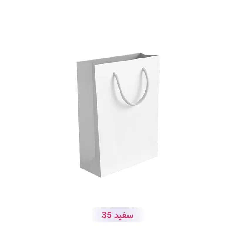 پاکت کادو با طرح ساده تک رنگ سفید (سری 35)