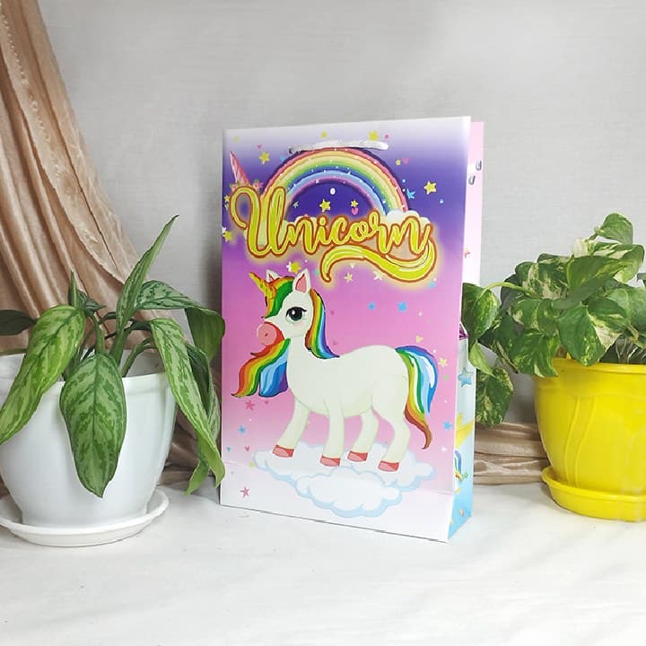 پاکت کادو با طرح اسب تک شاخ بنفش (سری 35) — تصویر ۲
