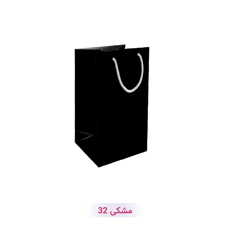 پاکت کادو با طرح ساده تک رنگ مشکی (سری 32)