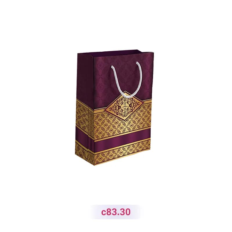 پاکت کادو با طرح طلایی زرشکی (سری 30)