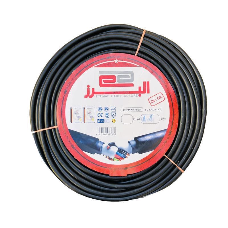 کابل برق 4 در 4 اعتماد کابل البرز مدل ETM44 تمام مس