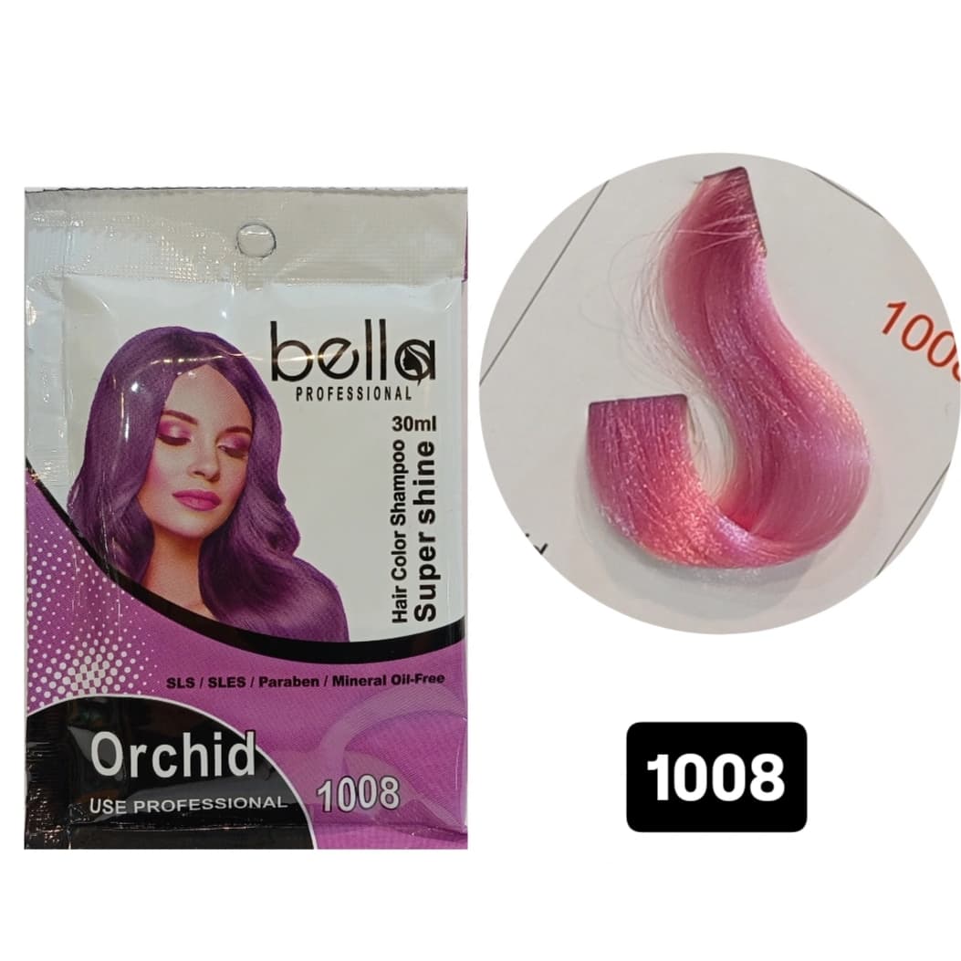شامپو رنگ ژله ای ساشه ای بلا کد 1008 Bella