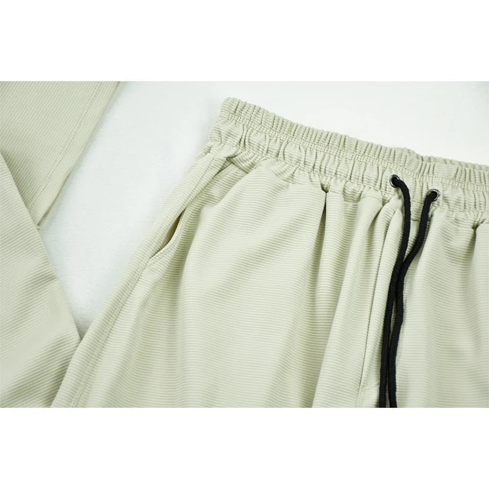 ست تیشرت و شلوارک مردانه پارچه دورس کبریتی سایز بزرگ XL و XXL — تصویر ۴