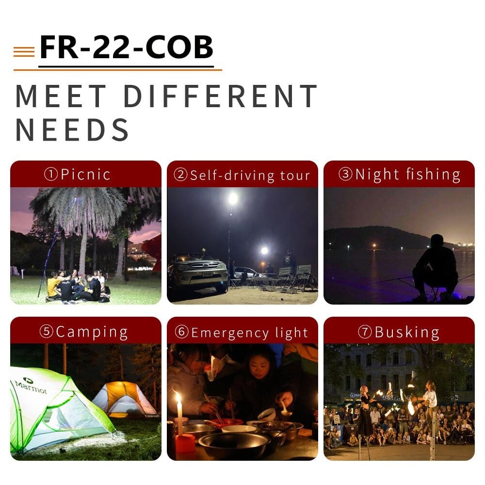 چراغ کمپینگ 4 پر 360 لایت مدل FR-22 COB (300W×4) RF — تصویر ۸