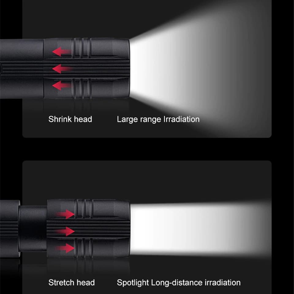 چراغ قوه کمپینگ نیچرهایک مدل Waterproof Zoomable-torch — تصویر ۷