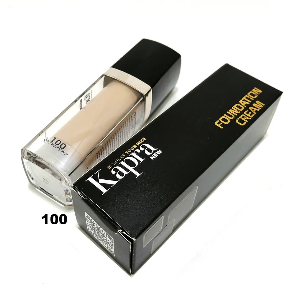 کرم پودر پمپی مینرال کاپرا شماره 100 Kapra بژ طلایی روشن — تصویر ۲
