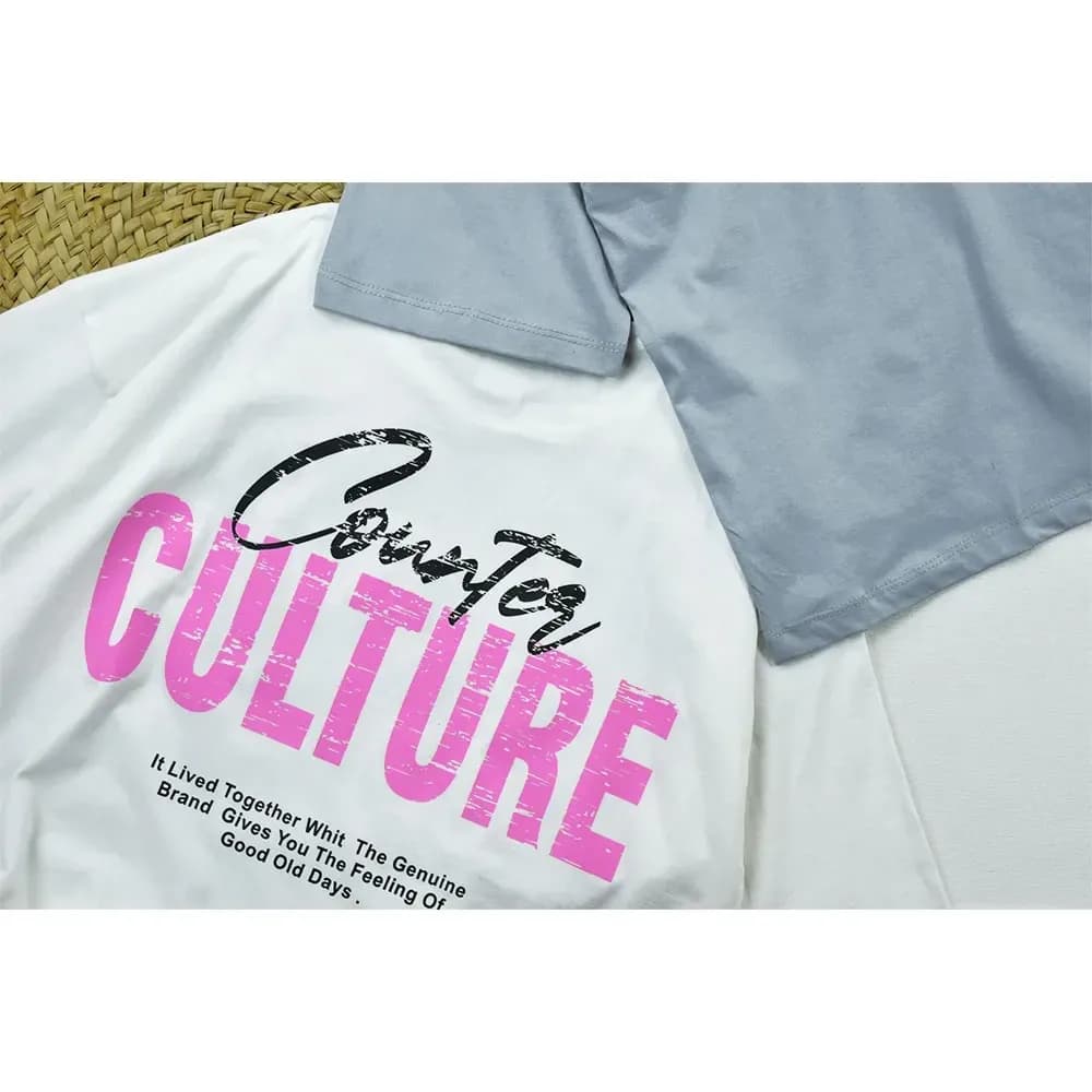 تیشرت لانگ زنانه طرح CULTURE کد 11775 جنس پنبه — تصویر ۲