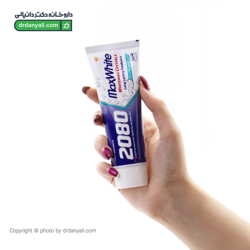 خمیردندان مکس وایت 2080 سفید کننده 100 گرم — تصویر ۲