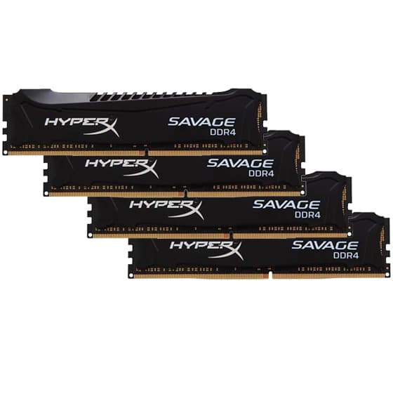 رم کامپیوتر KingSton مدل HyperX-SAVAGE-DDR4-8GBx4-2800Mhz-CL14-Desktop-32GB