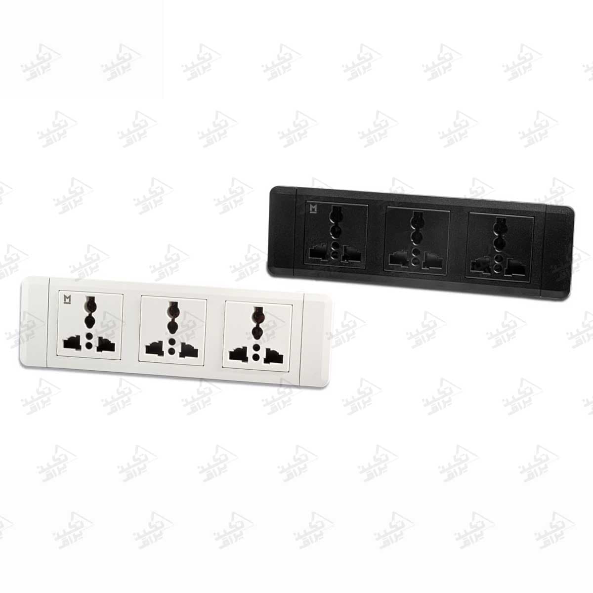 پریز سه شاخه توکار کابینت آشپزخانه ملونی مدل 10152