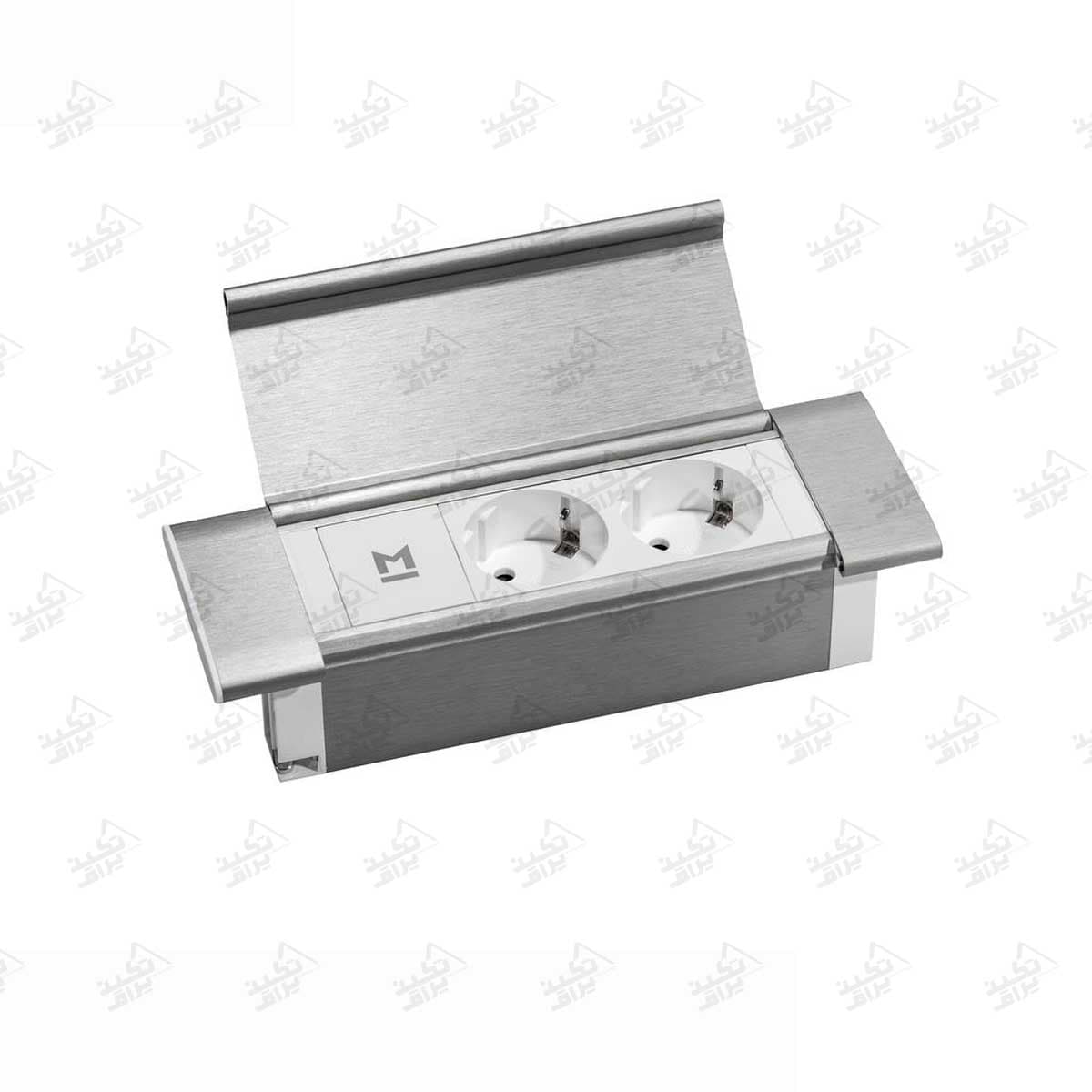 پریز توکار دوقلو ملونی مدل 10102 — تصویر ۳