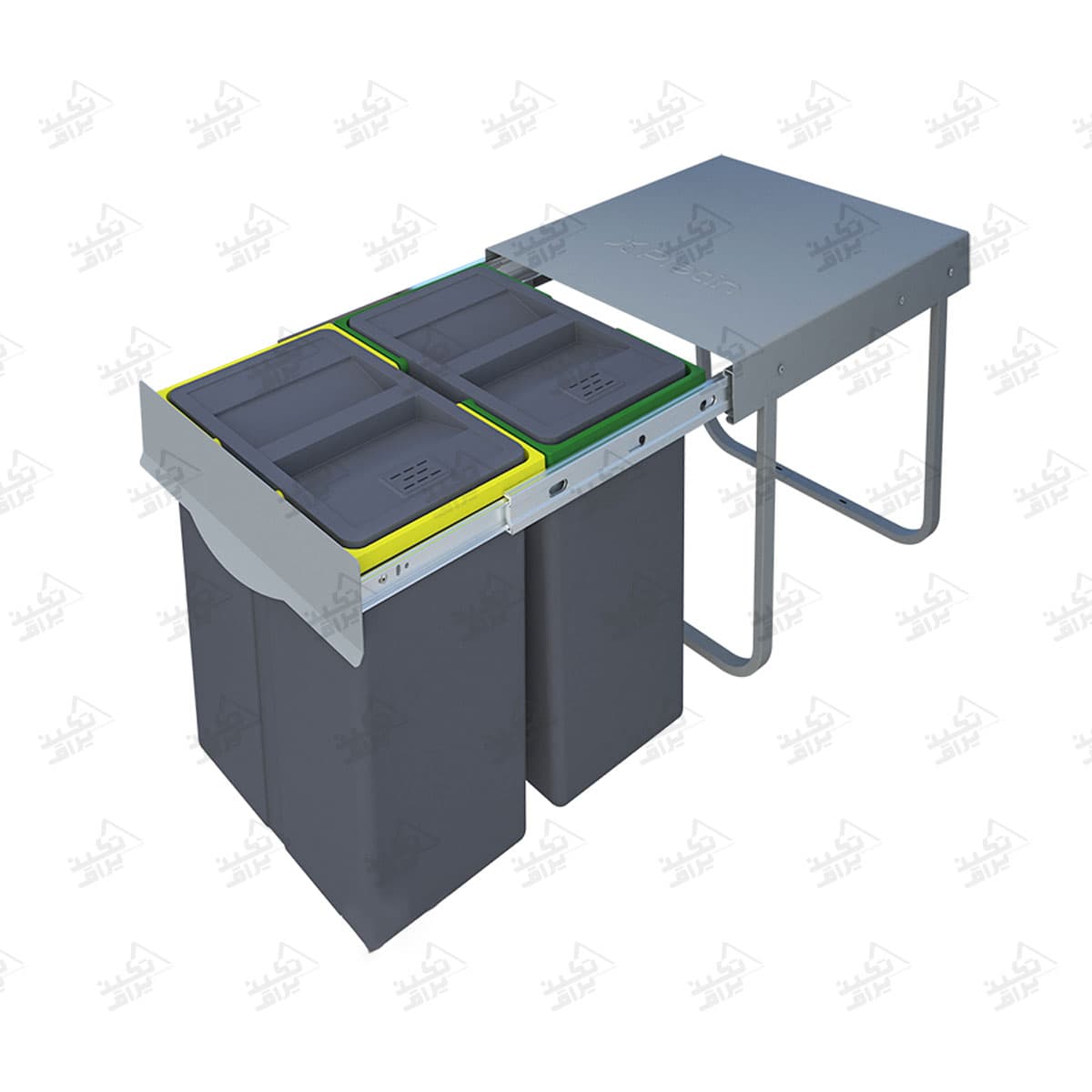 سطل زباله کابینتی 40 لیتری پلاتین مدل 3633