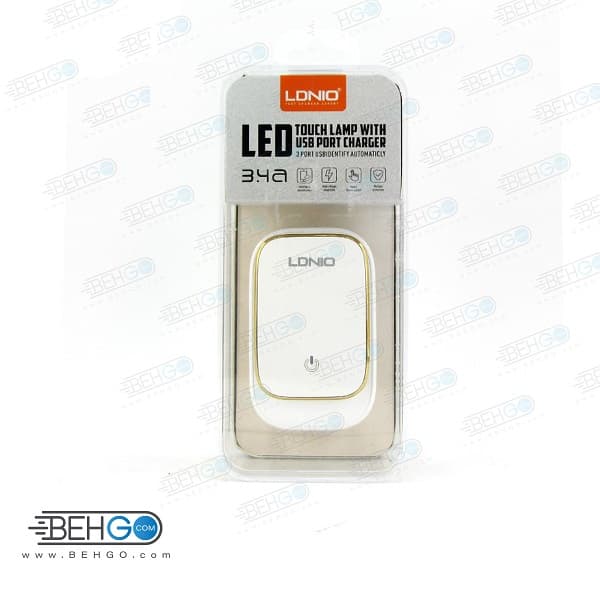 شارژر دیواری و چراغ خواب الدینیو مدل A3305 با کابل میکرو