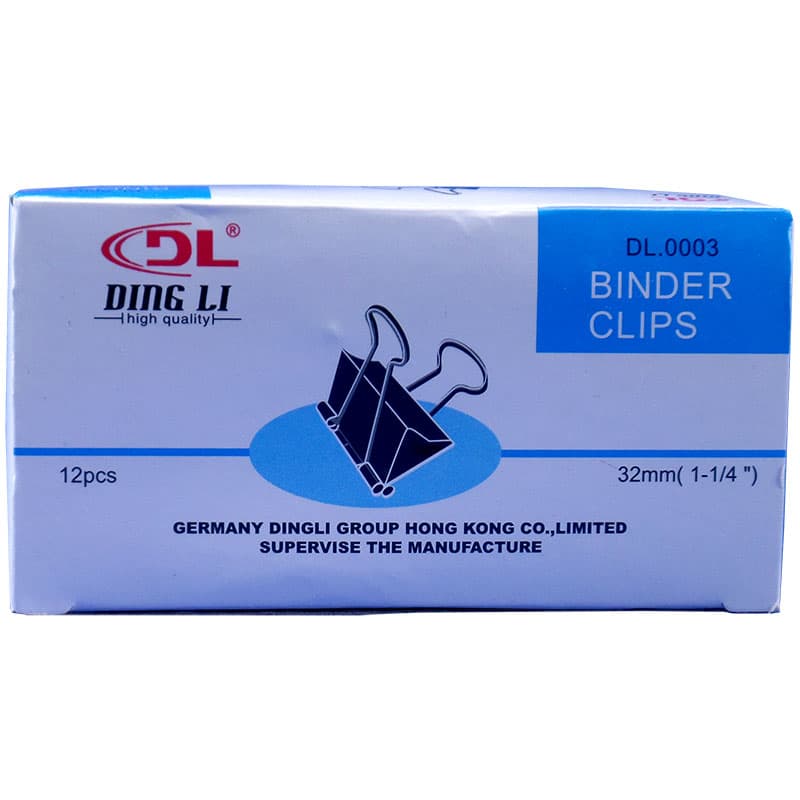 گیره دوبل دینگ لی سایز 32 مدل DL.0003 بسته 12 تایی