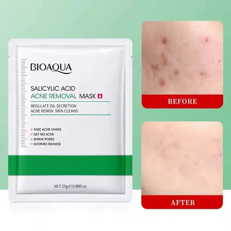ماسک صورت ورقه ای Bioaqua مدل Acne Removal رفع کننده جوش و آکنه وزن 30 گرم — تصویر ۴