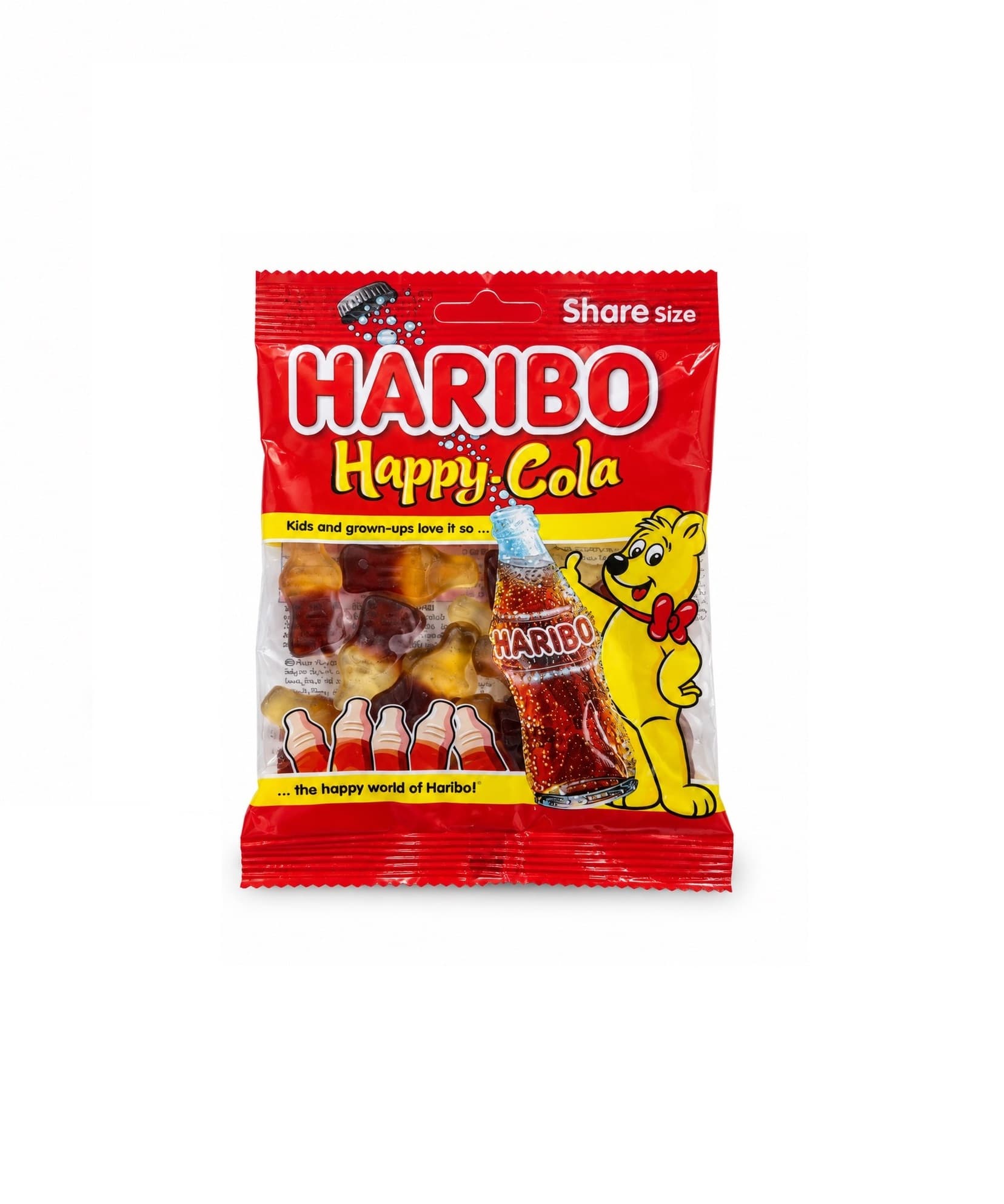 پاستیل هاریبو هپی کولا (Haribo Happy Cola) | پاستیل نوشابه‌ای اصل با طعم کولا 80گرم