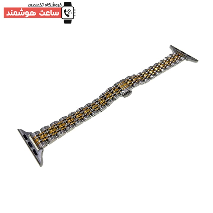 بند اپل واچ رولکس ۷ مهره زنانه باریک کد 1200 — تصویر ۶