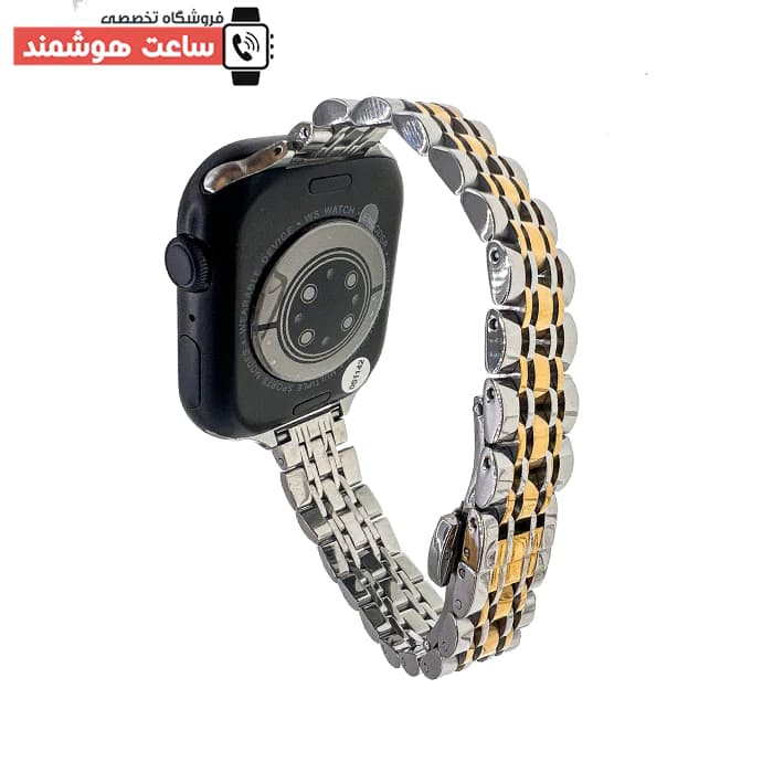 بند اپل واچ رولکس ۷ مهره زنانه باریک کد 1200 — تصویر ۴
