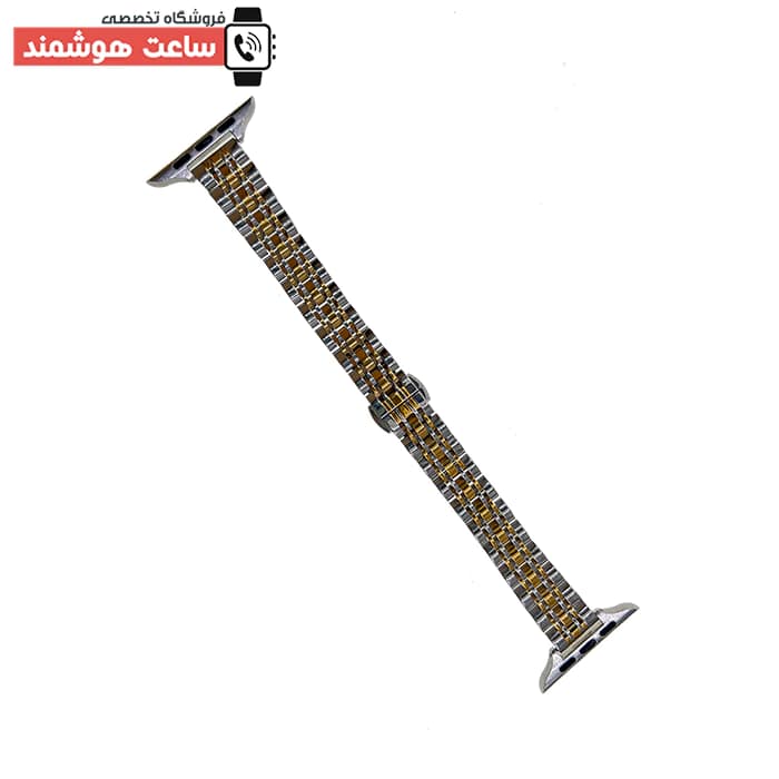 بند اپل واچ رولکس ۷ مهره زنانه باریک کد 1200 — تصویر ۵