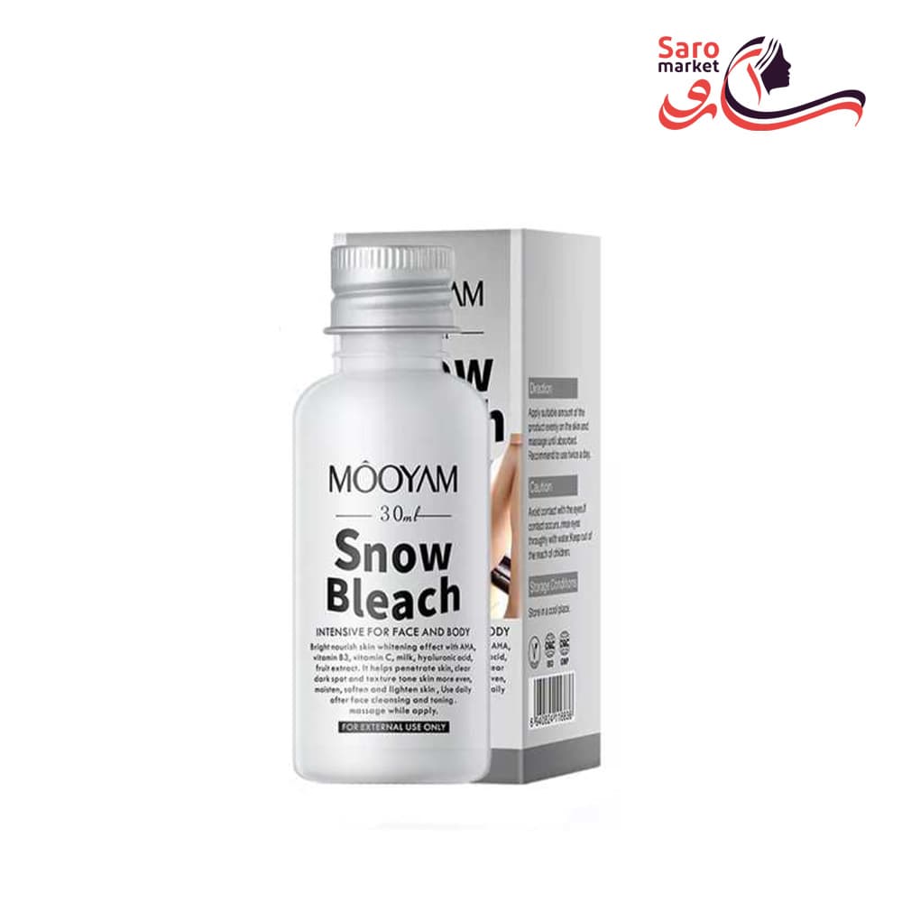 کرم سفید کننده صورت بدن و بیکینی Snow Bleach از برند MOOYAM