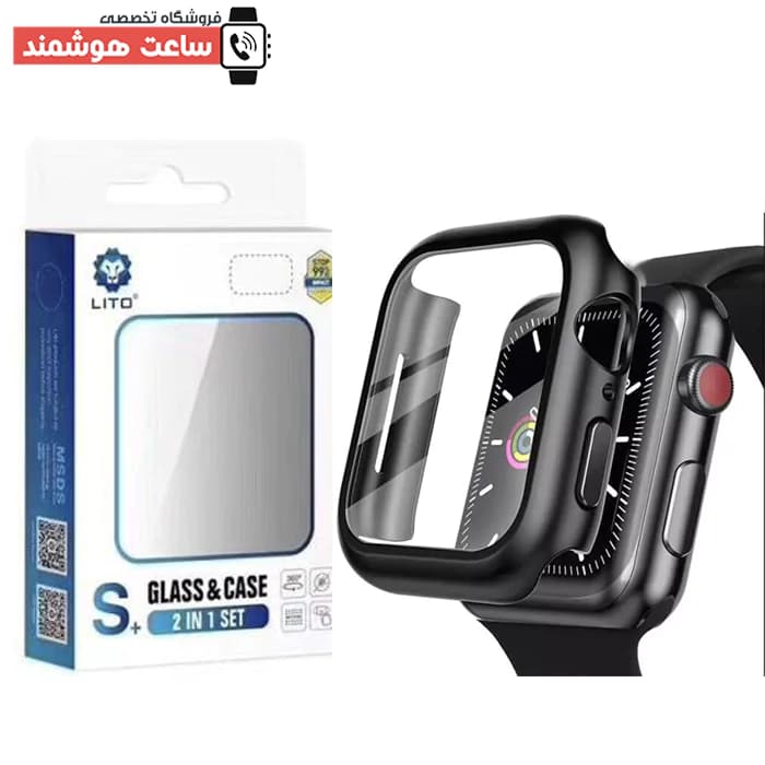 کاور اپل واچ و قاب اپل واچ گلس دار برند LITO کد 190 — تصویر ۳