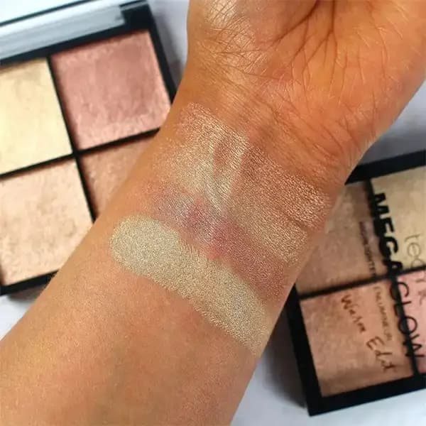 پالت هایلایتر تکنیک MEGA GLOW مدل وارم ادیت — تصویر ۴