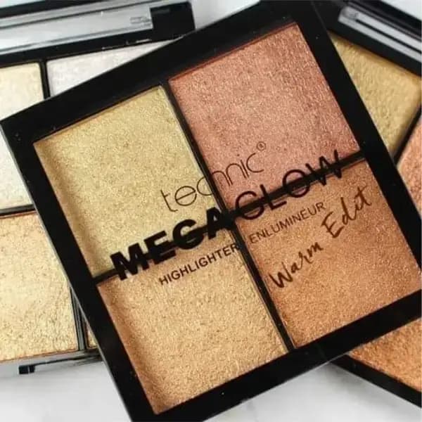 پالت هایلایتر تکنیک MEGA GLOW مدل وارم ادیت — تصویر ۵