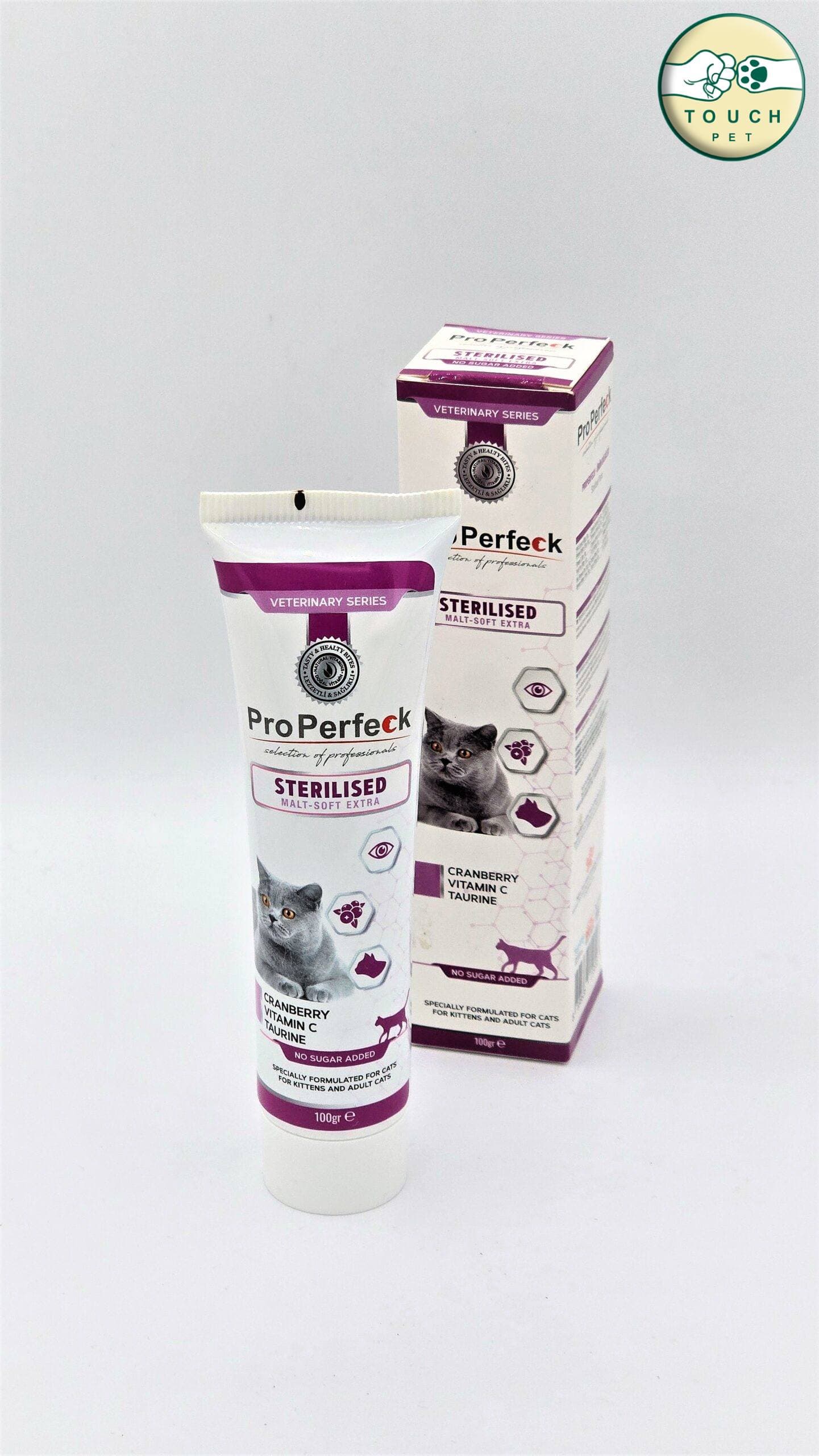 مالت پروپرفک Pro Perfeck گربه عقیم شده طعم کرن بری ۱۰۰ گرمی