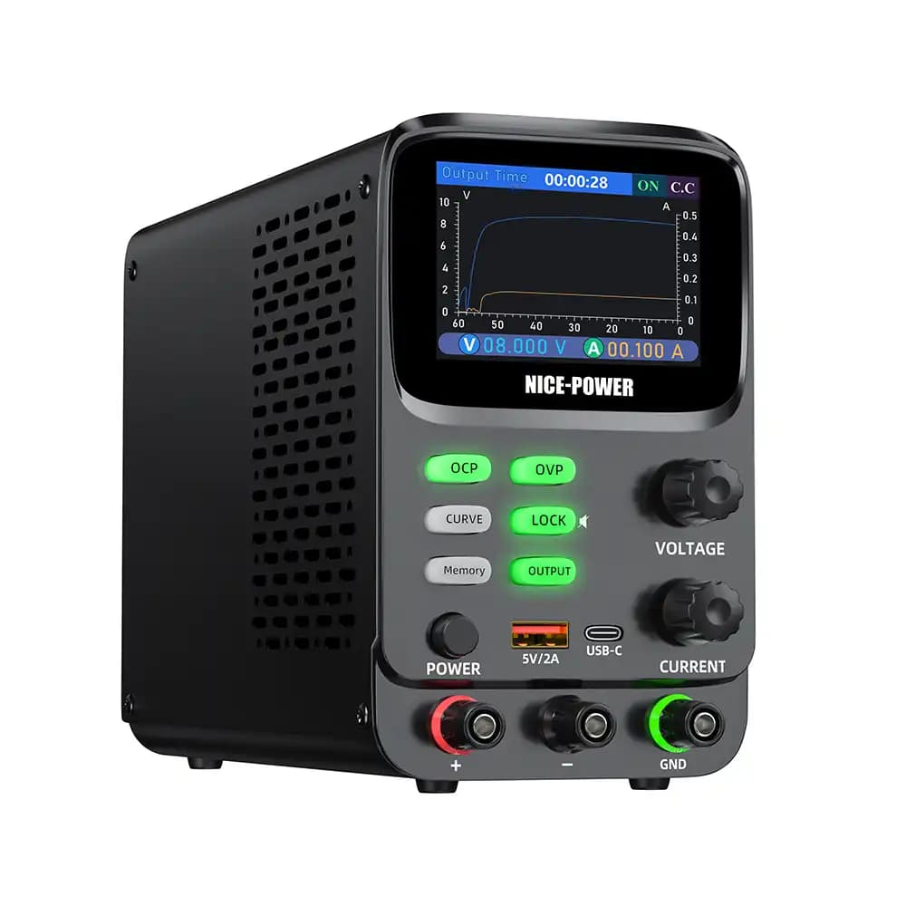 منبع تغذیه حافظه دار 30 ولت 10 آمپر نایس پاور SPPS-K3010 — تصویر ۲