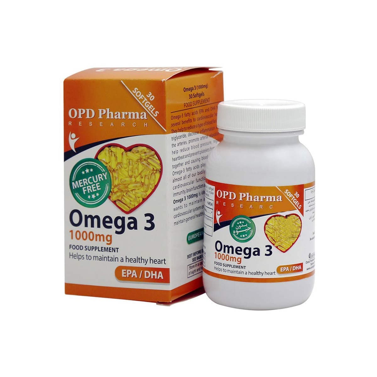 امگا 3 1000 میلی گرم 30 عددی او پی دی فارما-OPD Pharma