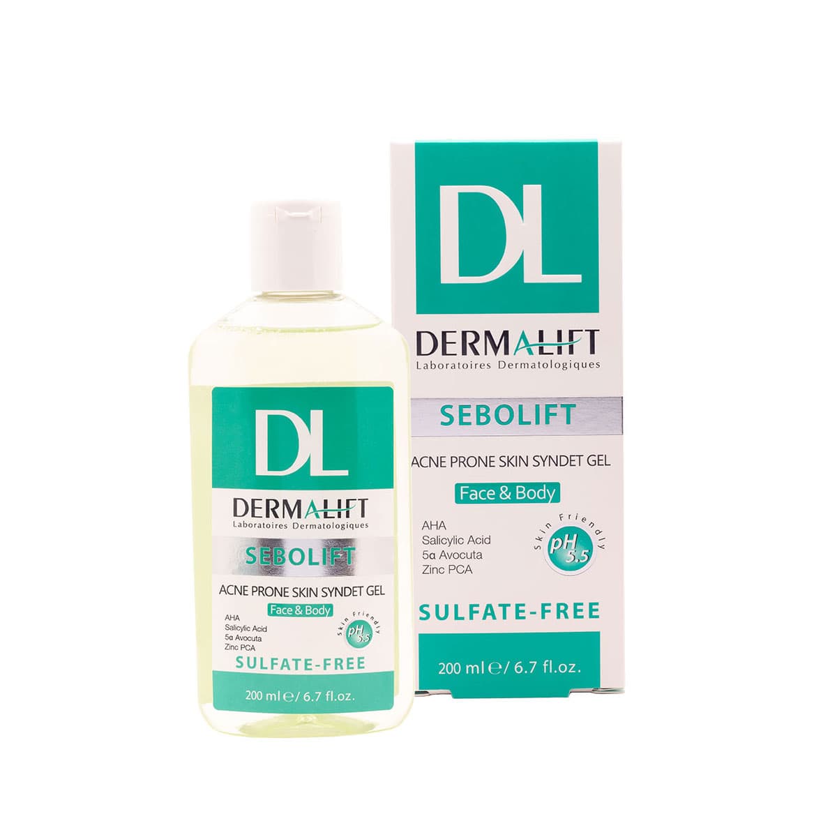 ژل شستشوی غیر صابونی سبولیفت(Sebolift Acne Prone Skin Syndet Gel)-dermalift