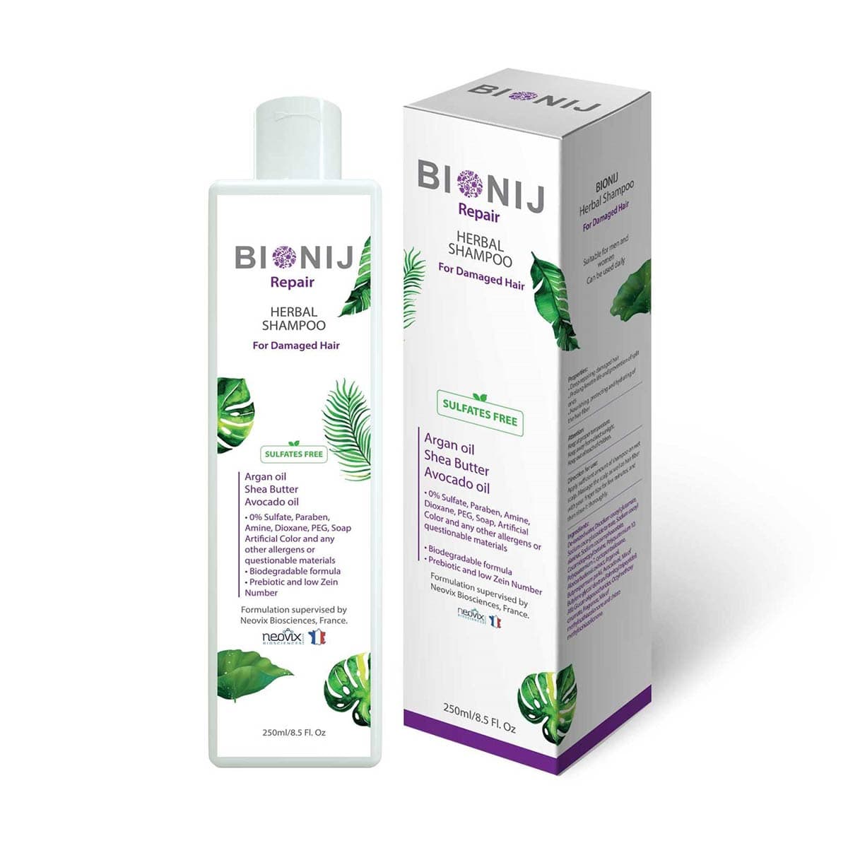 شامپو تقویت کننده مو بیونیج مدل Repair حجم250 میلی لیتر–Bionij