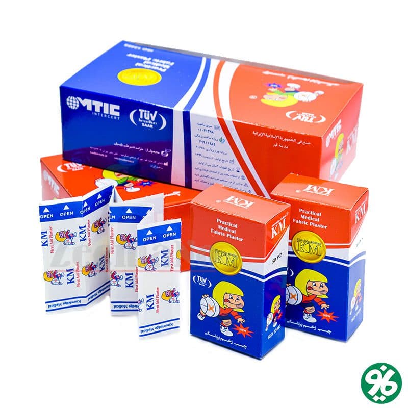 چسب زخم پارچه‌ای KM (50 عددی)