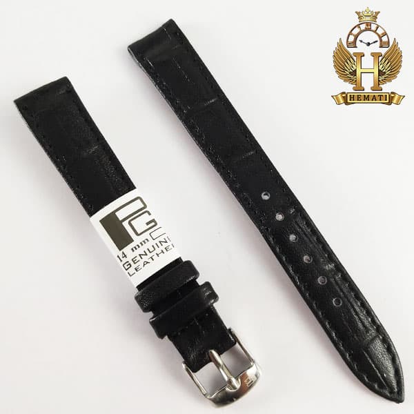 بند چرم ساعت مچی برند پی جی طرح کروکودیل دور دوخت PG14601 (سایز 14) — تصویر ۶