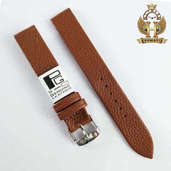 بند چرم ساعت مچی برند پی جی طرح فلوتز بدون دوخت PG16506 (سایز 16) — تصویر ۵