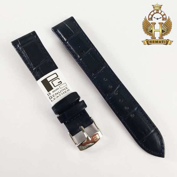 بند چرم ساعت مچی برند پی جی طرح کروکودیل دور دوخت PG18405 (سایز 18) — تصویر ۴